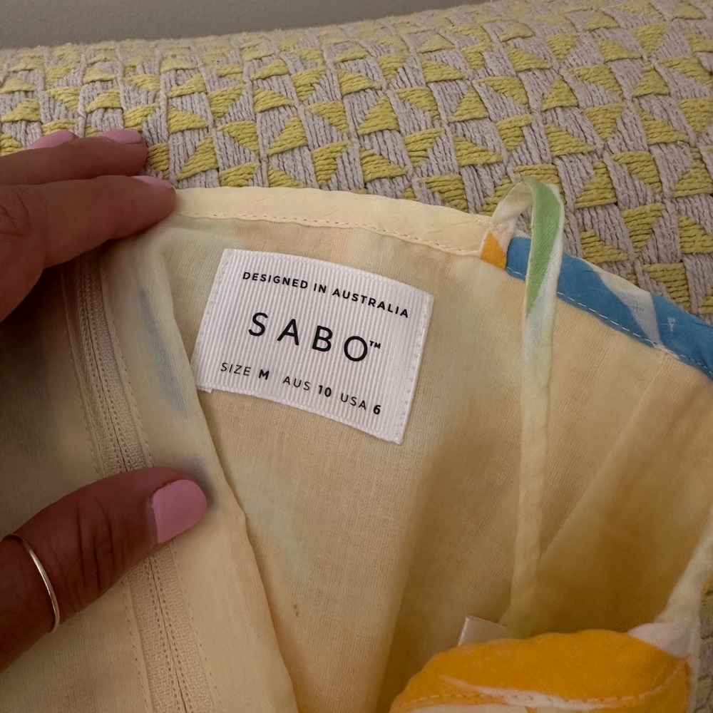 Sabo Skirt Yellow and Blue Floral Maxi Skirt & Corset Top S/M - Picture 6 of 8